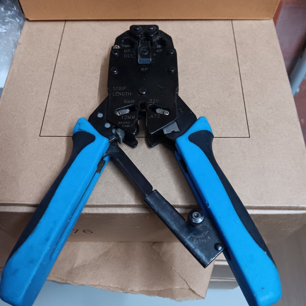 krimptang RJ 45, Doe-het-zelf en Bouw, Ophalen, Gebruikt, Tang