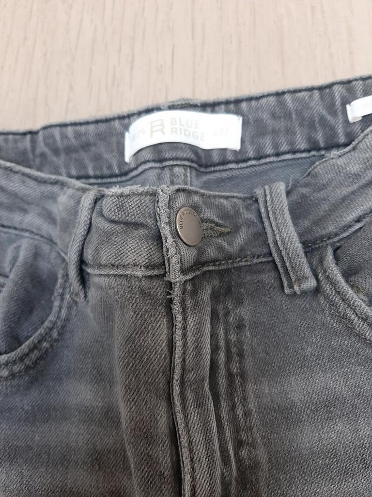 Jean skinny gris taille haute pour femme, Enlèvement, Gris