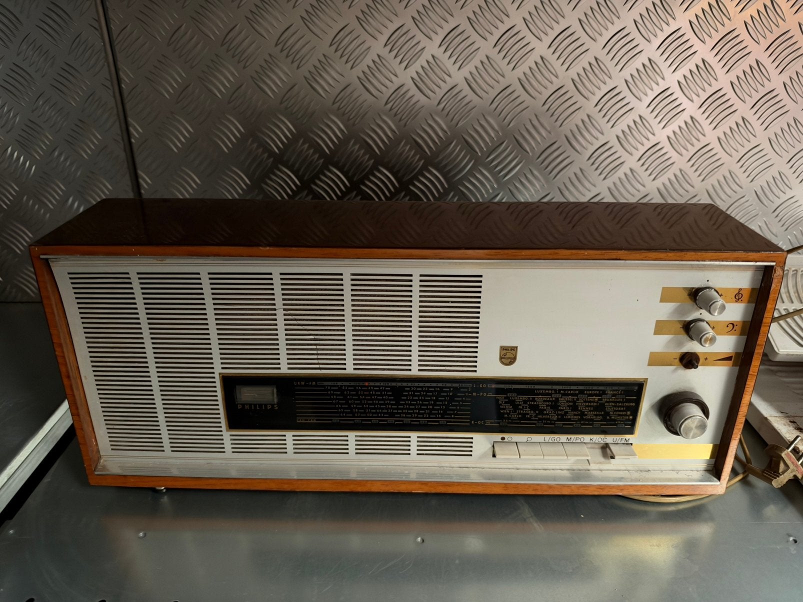 Antieke radio Phillips jaren 60, Enlèvement, Comme neuf, Radio