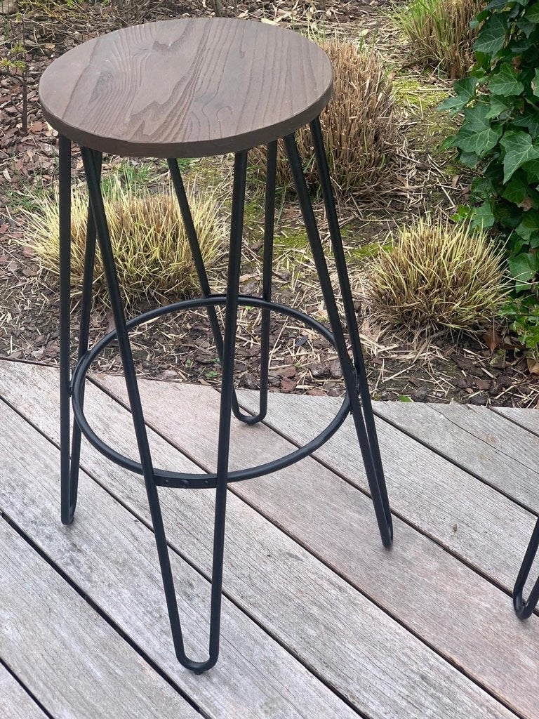 Drie krukken van staal en hout, Ophalen, Gebruikt, Hout
