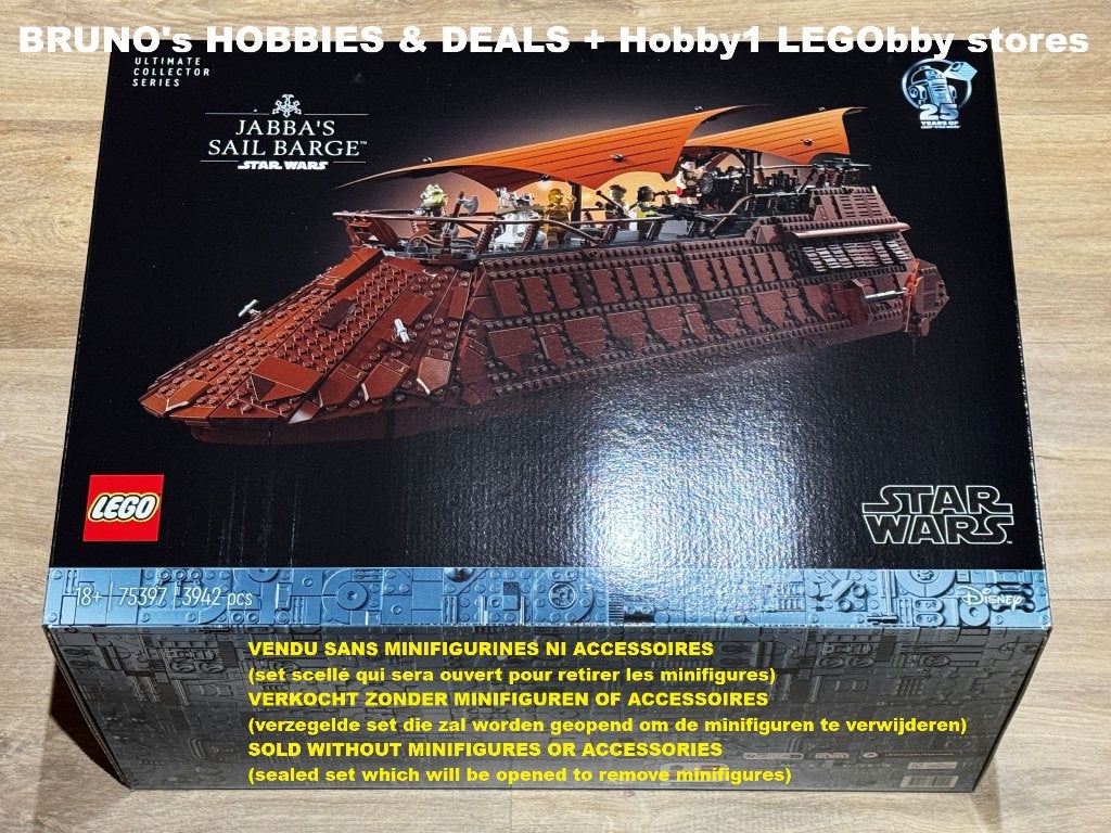 LEGO 75397 STARWARS Jabba's Sail Barge NIEUW ZONDER MINIFIGS, Kinderen en Baby's, Speelgoed | Duplo en Lego, Star Wars, Lego, Overige typen