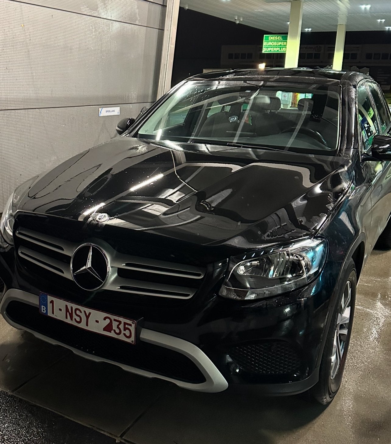 Mercedes glc 2019 174000 km, Automaat, Dealer onderhouden, Stof, Zwart