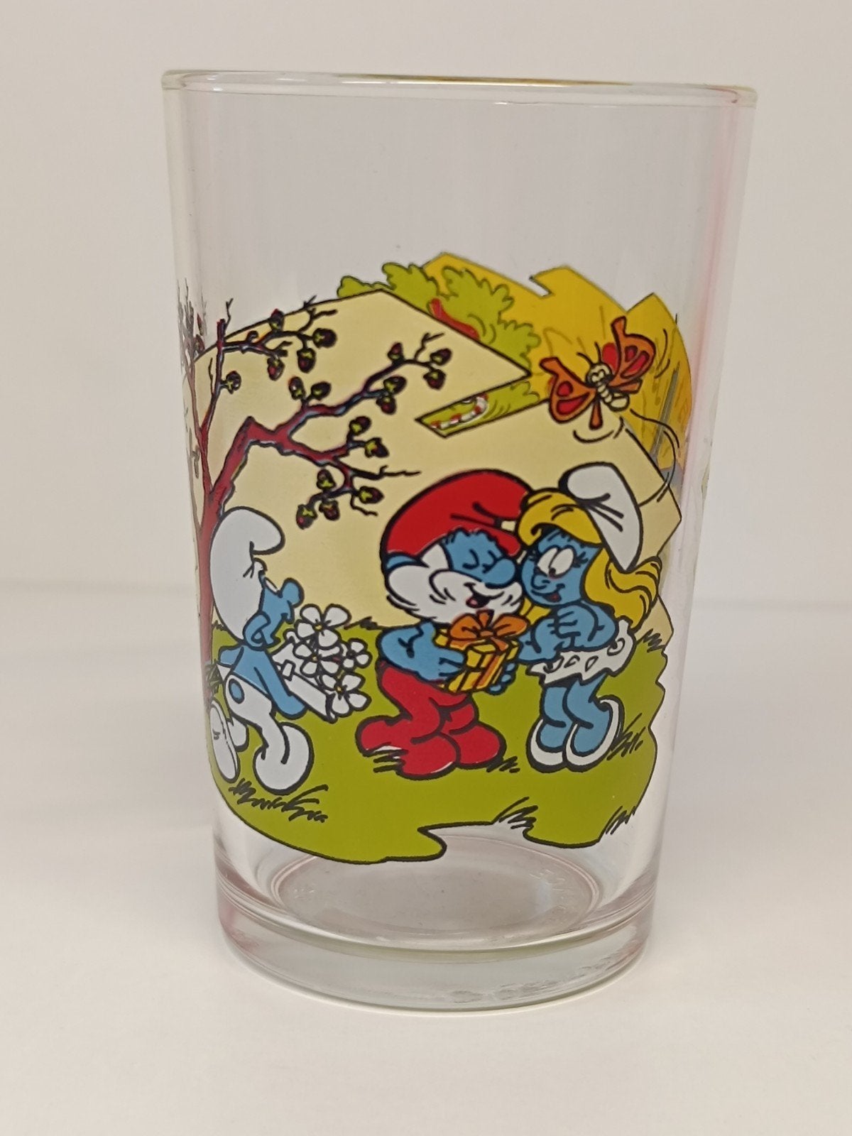 Smurfen Peyo Benedictin 1987 vintage glas, Collections, Schtroumpfs, Enlèvement ou Envoi