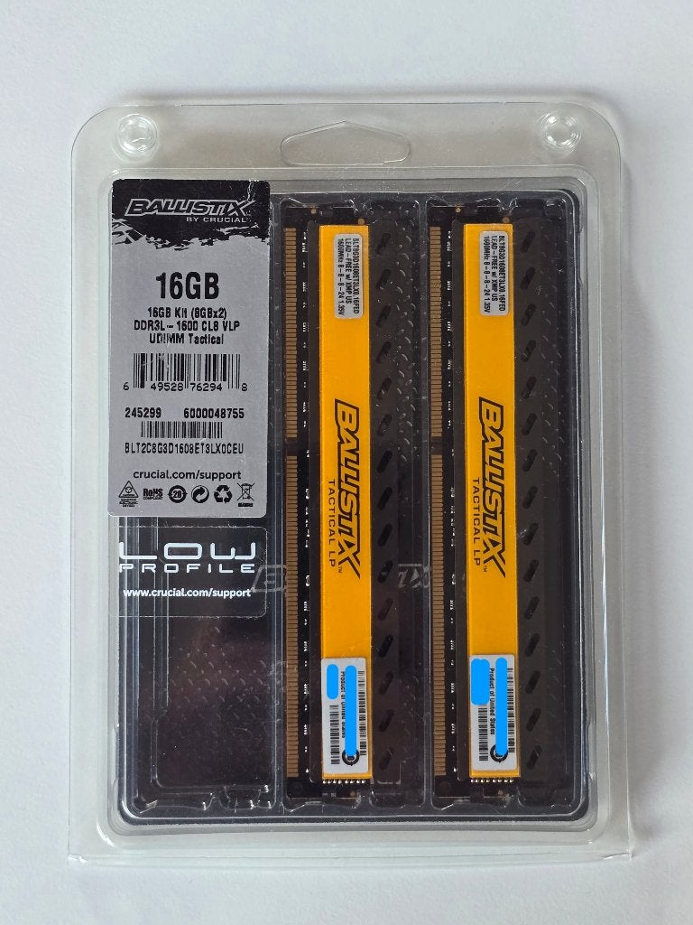 Crucial 16GB DDR3 1600 MHz geheugen, Computers en Software, RAM geheugen, Gebruikt, DDR3, Ophalen of Verzenden, Desktop