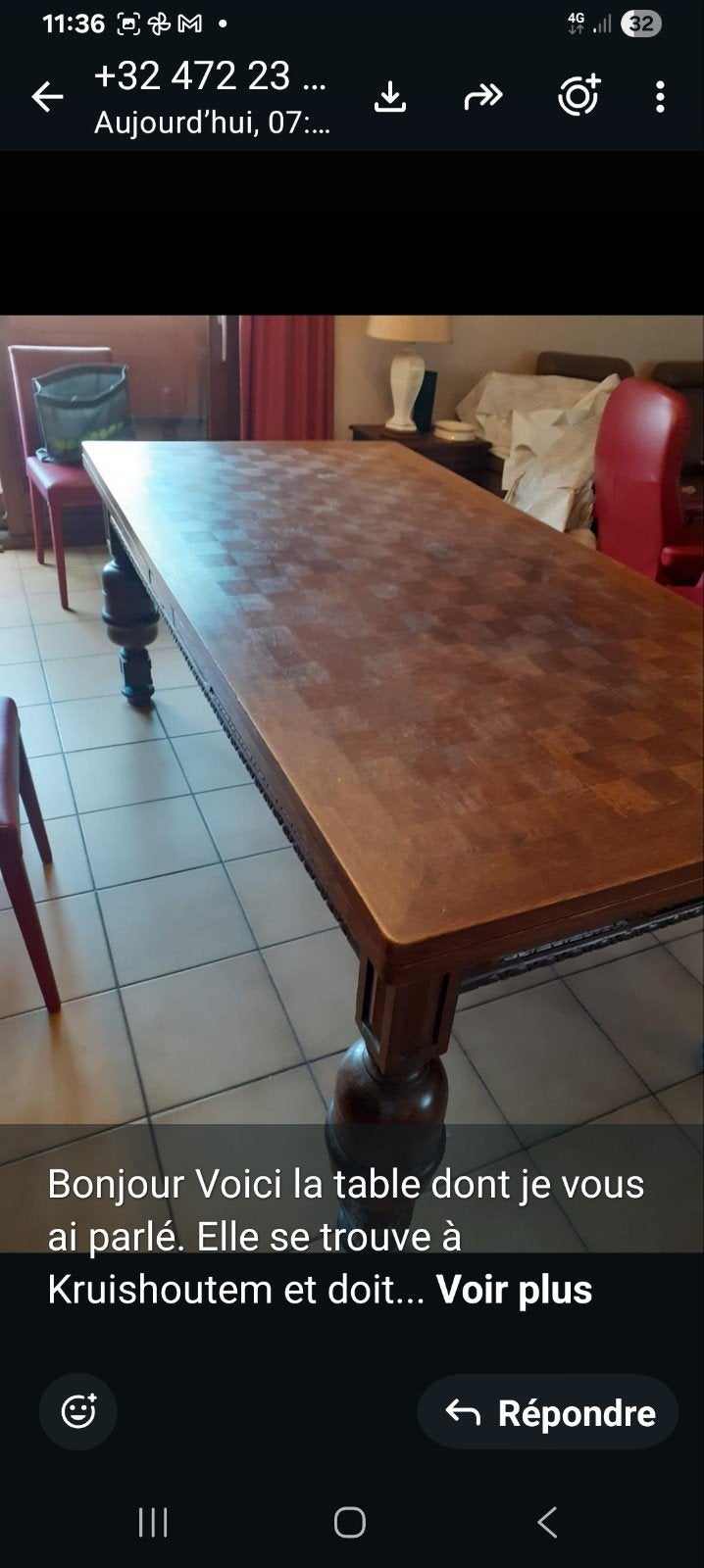 houten eettafel, Huis en Inrichting, Woonaccessoires | Overige, Hout, Ophalen