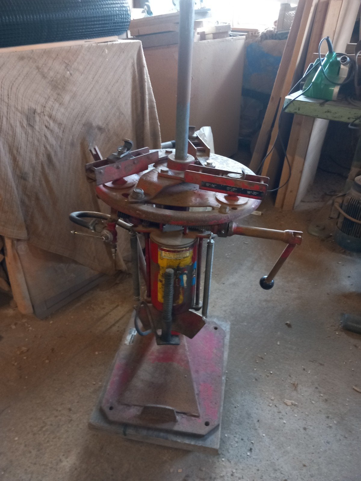 te koop oud bandenmachine, Enlèvement