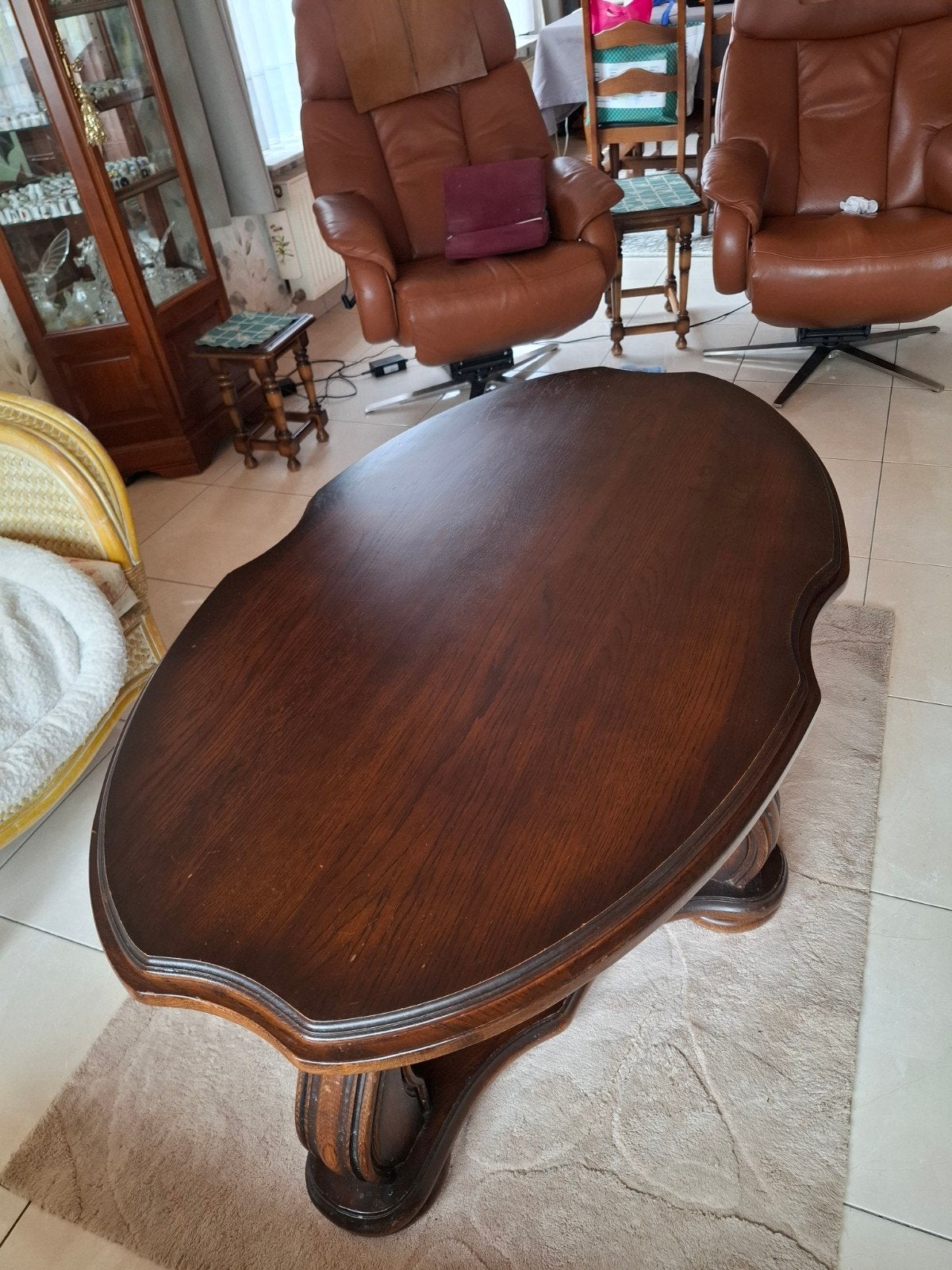 Table basse en chêne massif 1m25 x 80cm, Maison & Meubles, Enlèvement