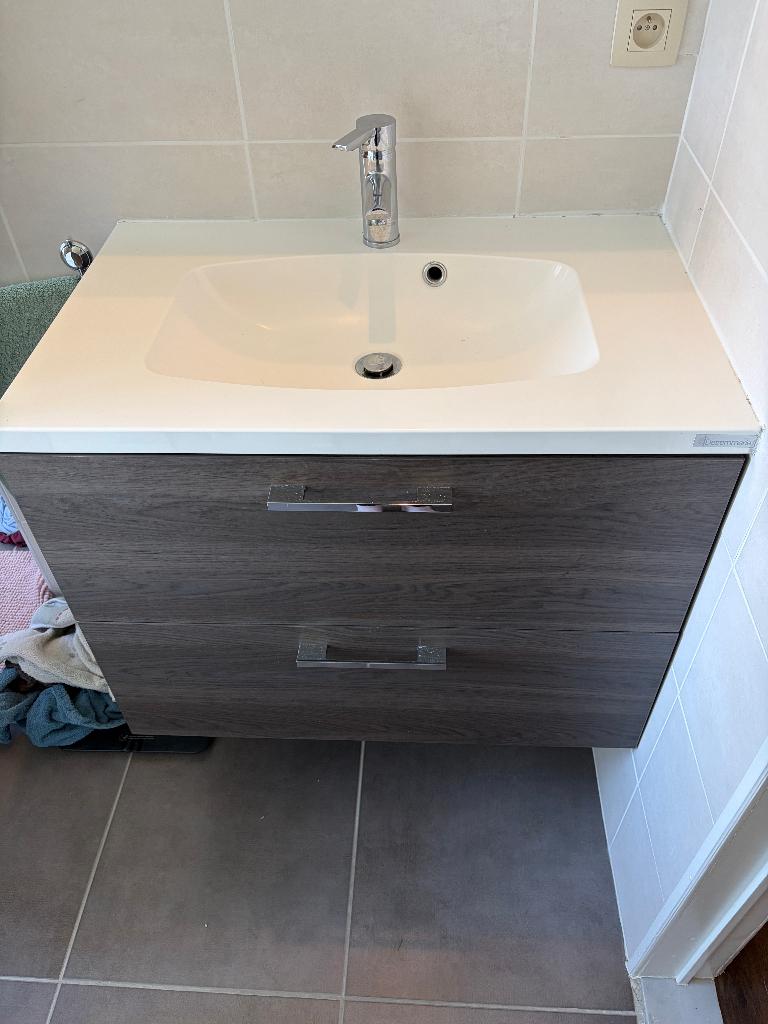 Lavabomeubel met spiegelkast, Huis en Inrichting, Badkamer | Badkamermeubels, Ophalen, 100 tot 150 cm, 50 tot 100 cm, 50 tot 75 cm