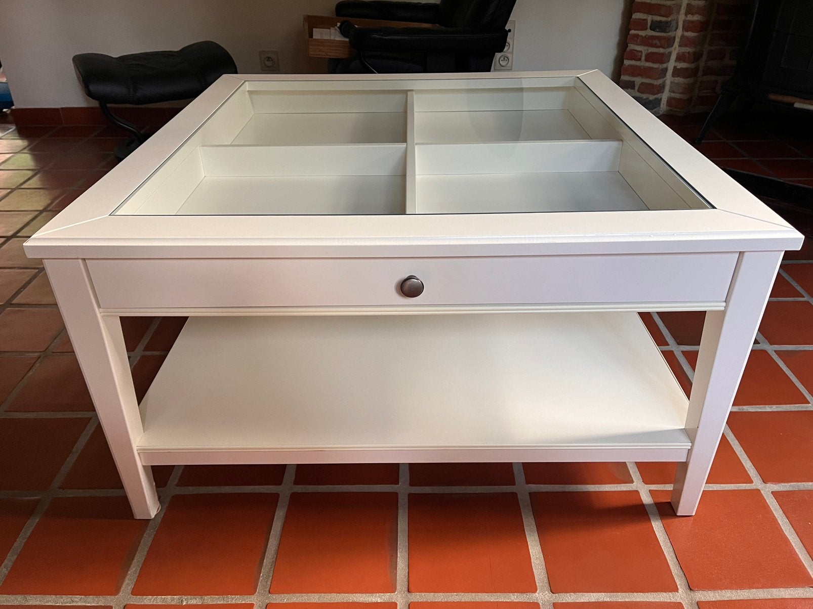 Witte salontafel, Huis en Inrichting, Tafels | Salontafels, Ophalen, Gebruikt