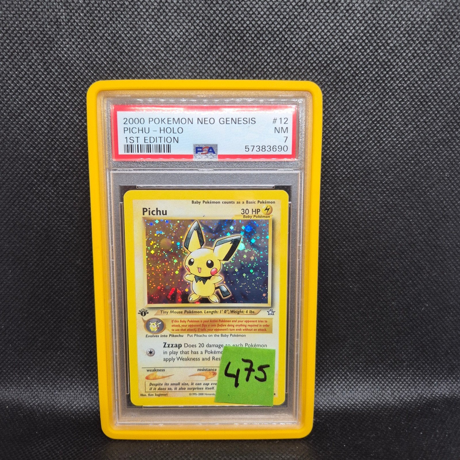 Pichu Holo 1st Edition Neo Genesis PSA 7, Enlèvement ou Envoi