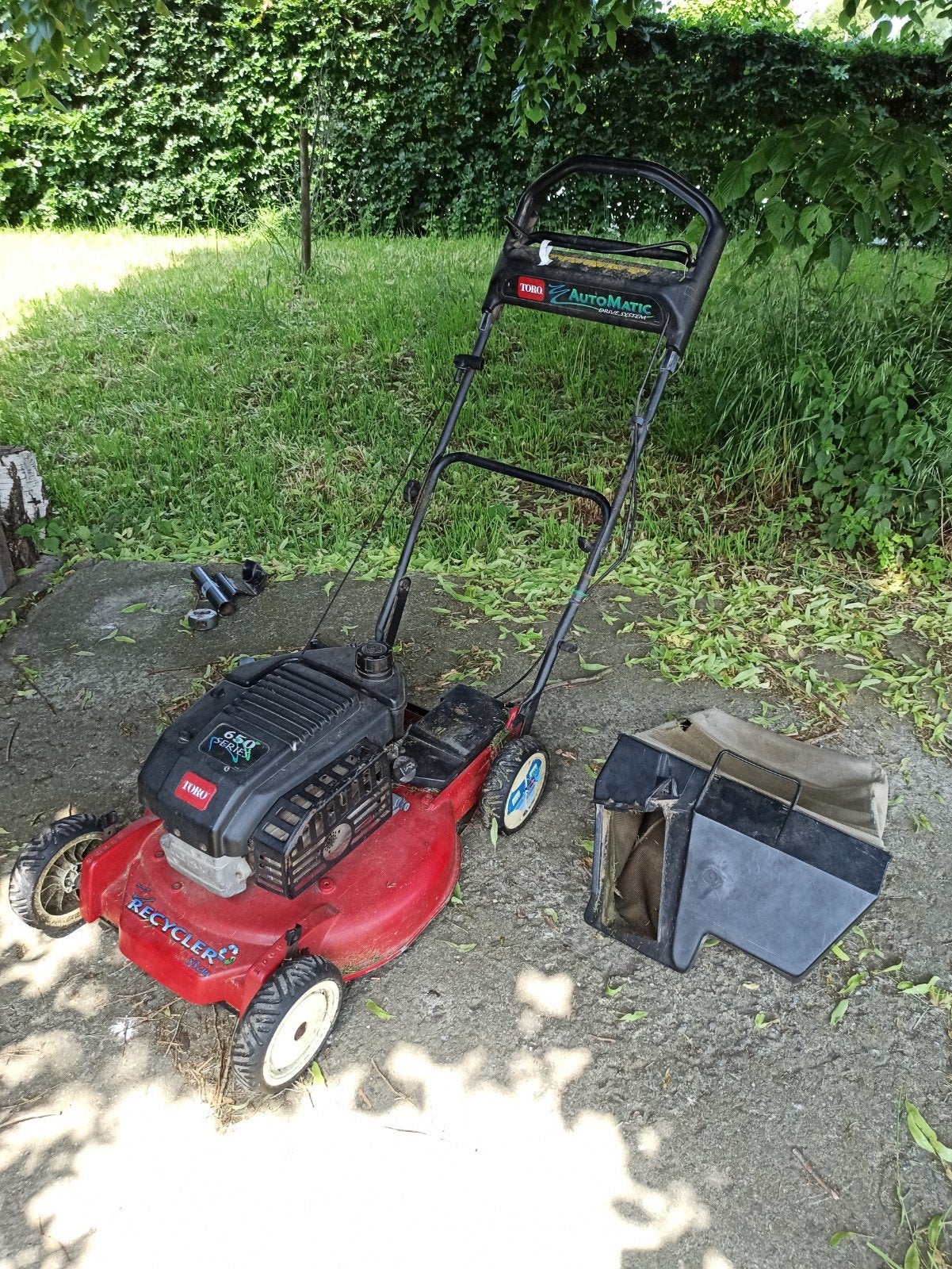 Tondeuse auto tractée TORO 650, Enlèvement