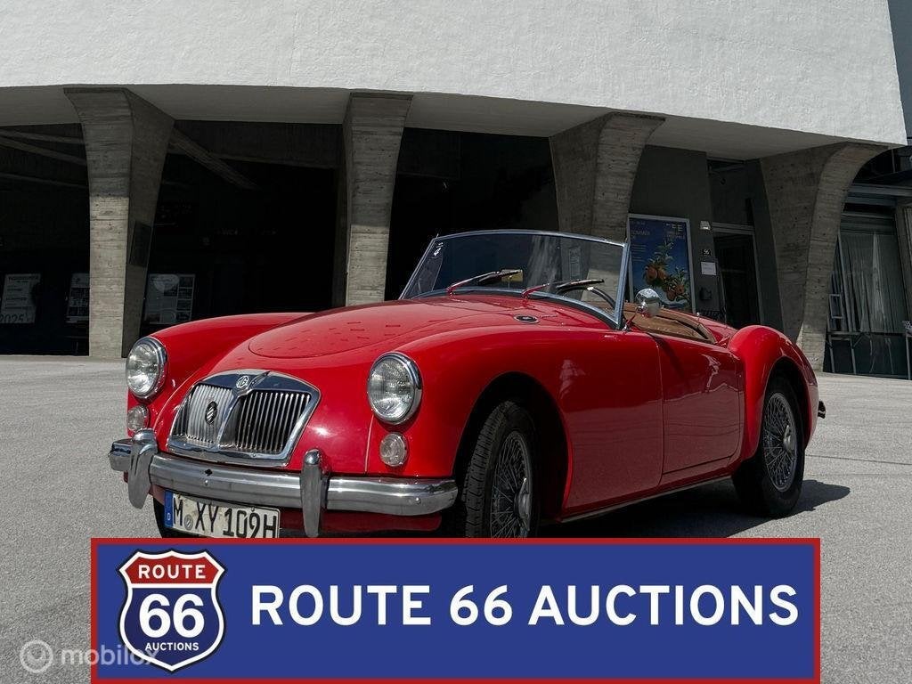 MG MGA Cabriolet | 1961 | Route 66 Auctions, Zwart, Bedrijf, Handgeschakeld, Overige carrosserie