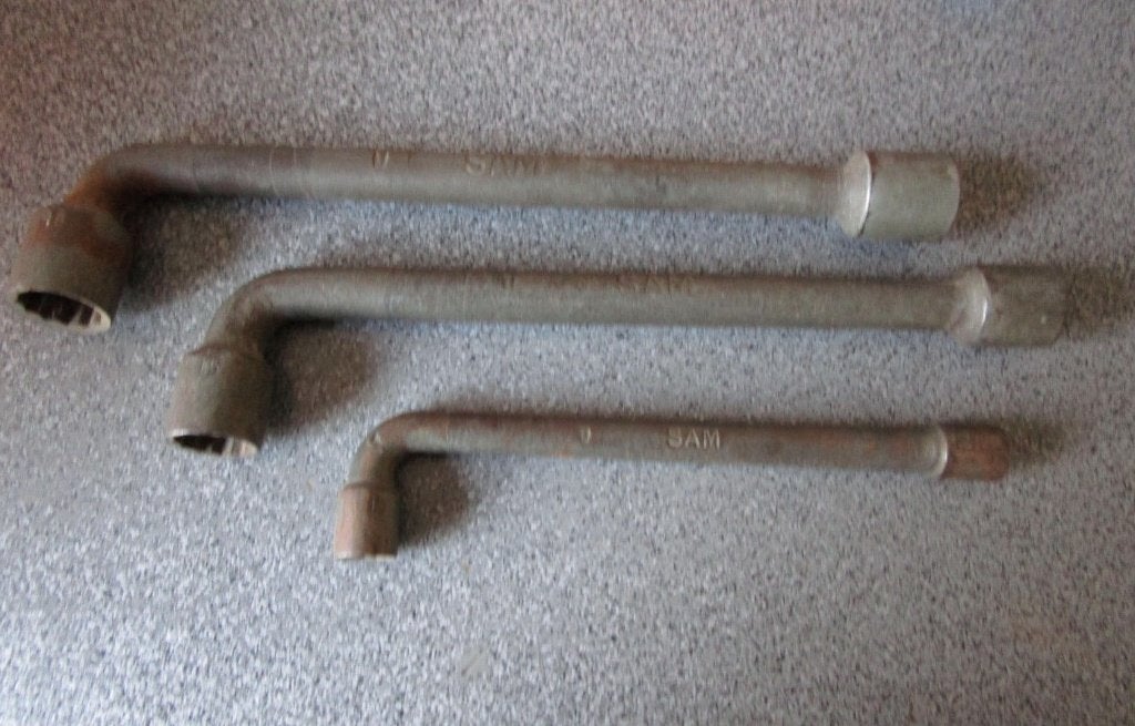 DÉSTOCKAGE - 3 clés à pipe vintage SAM VANADIUM - 12 pans, Enlèvement ou Envoi, Utilisé