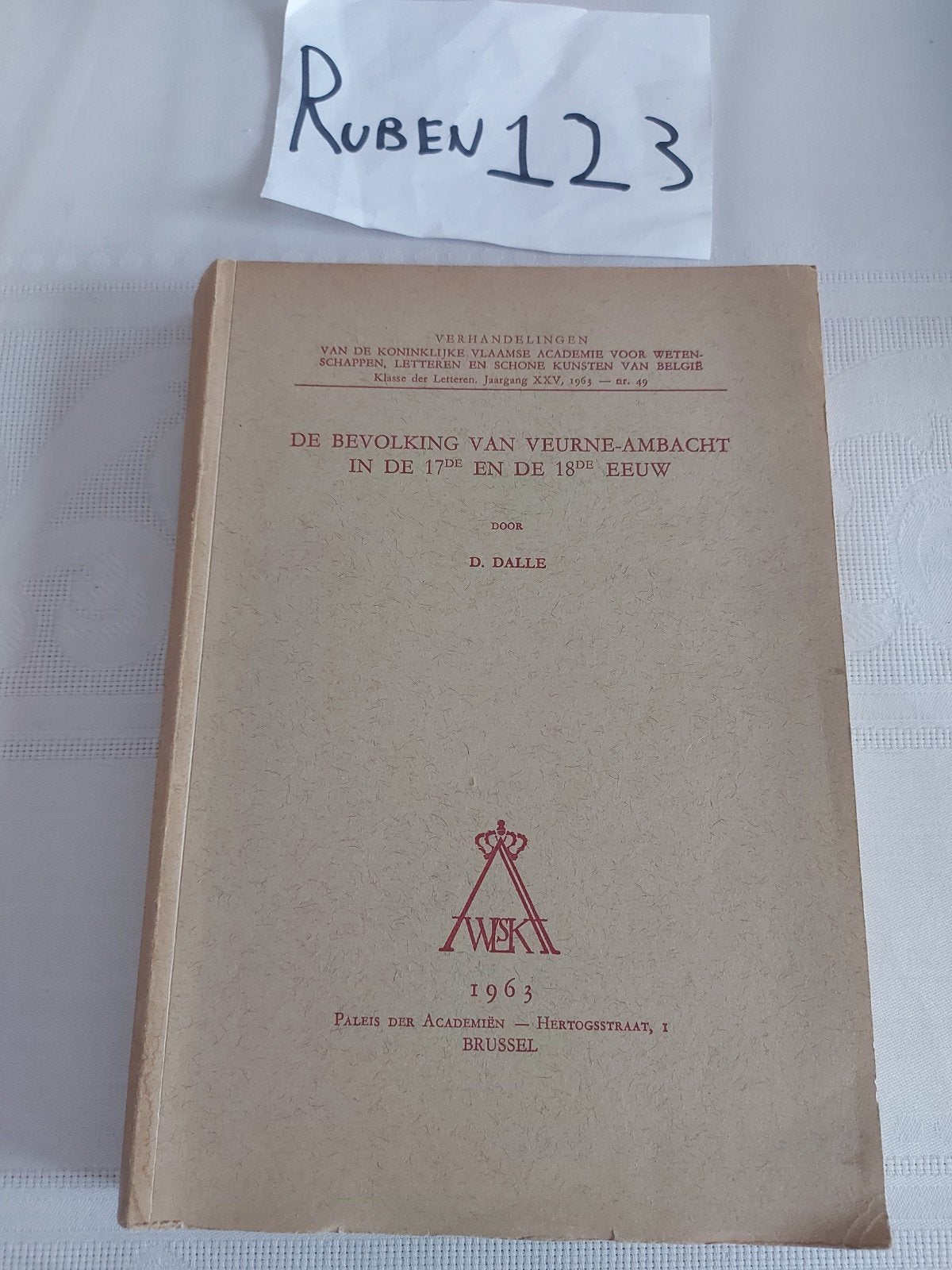 De bevolking van Veurne-Ambacht in de 17de en 18de eeuw, Ophalen of Verzenden