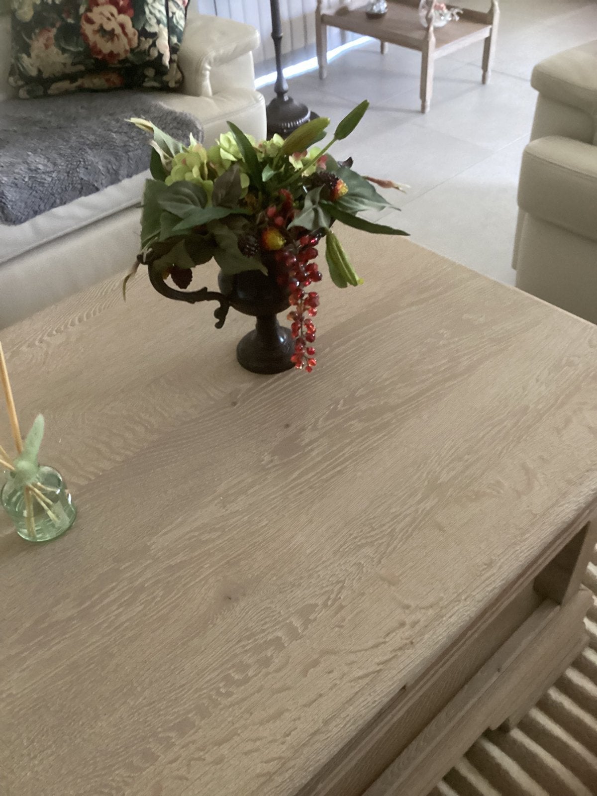 Bronzen vaas met plant, Huis en Inrichting, Woonaccessoires | Vazen, Ophalen, Zo goed als nieuw