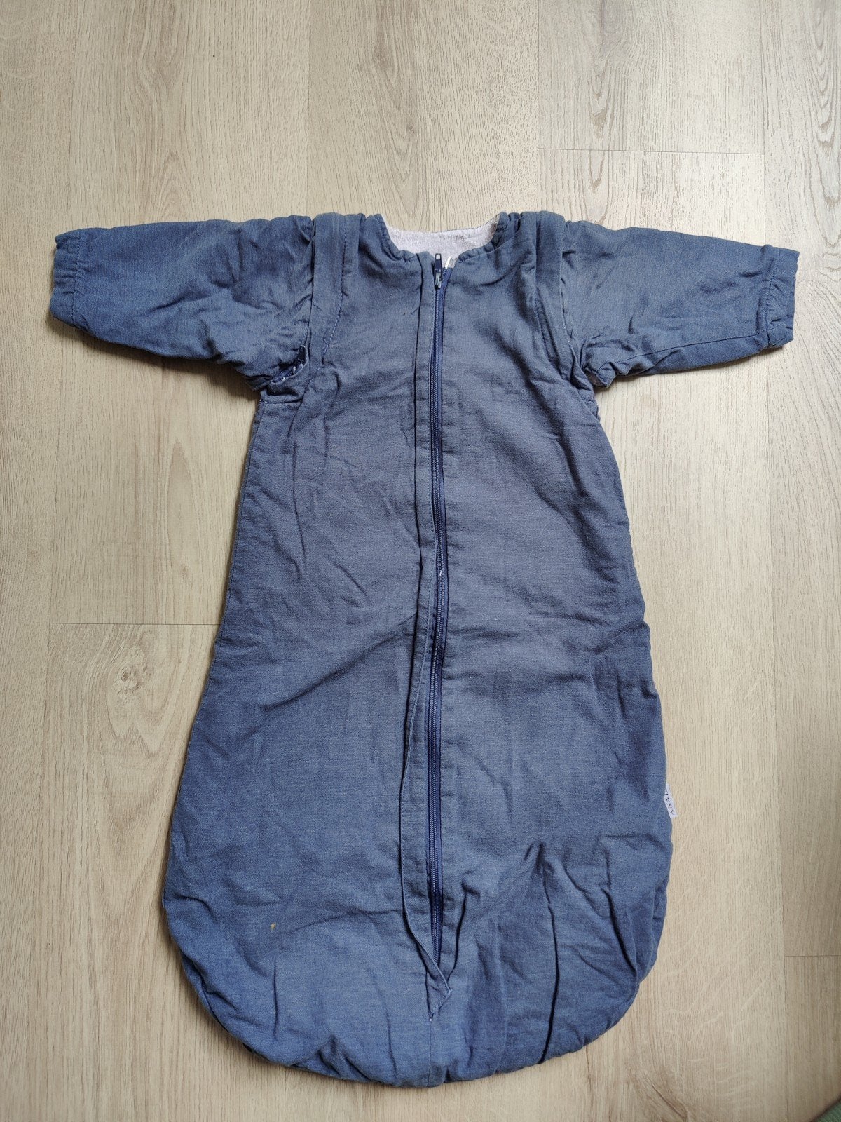 Slaapzak blauw afritsbare mouwen 6 tot 12 maanden, Kinderen en Baby's, Ophalen, Blauw, Slaapzak
