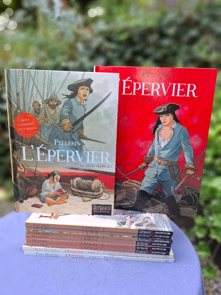 L'EPERVIER PELLERIN TOMES 1 à 9 + ARCHIVES SECRETES TBE, Série complète ou Série, Enlèvement ou Envoi, Comme neuf