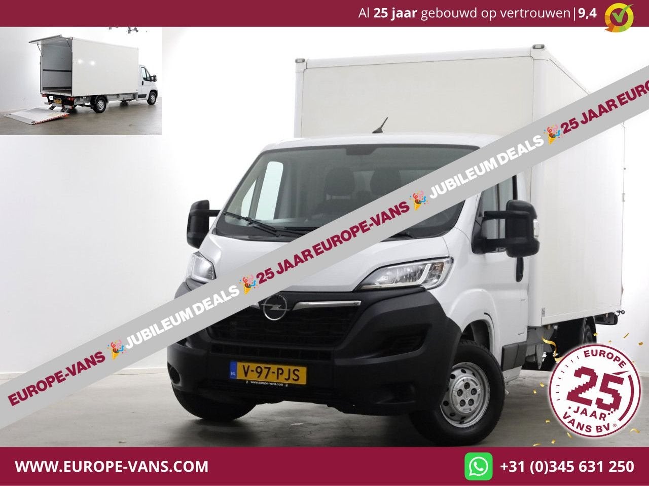 Opel Movano 2.2D 140pk Bakwagen met laadklep 1.060kg laadver, Wit, Bedrijf, Electronic Stability Program (ESP), Onderhoudsboekje