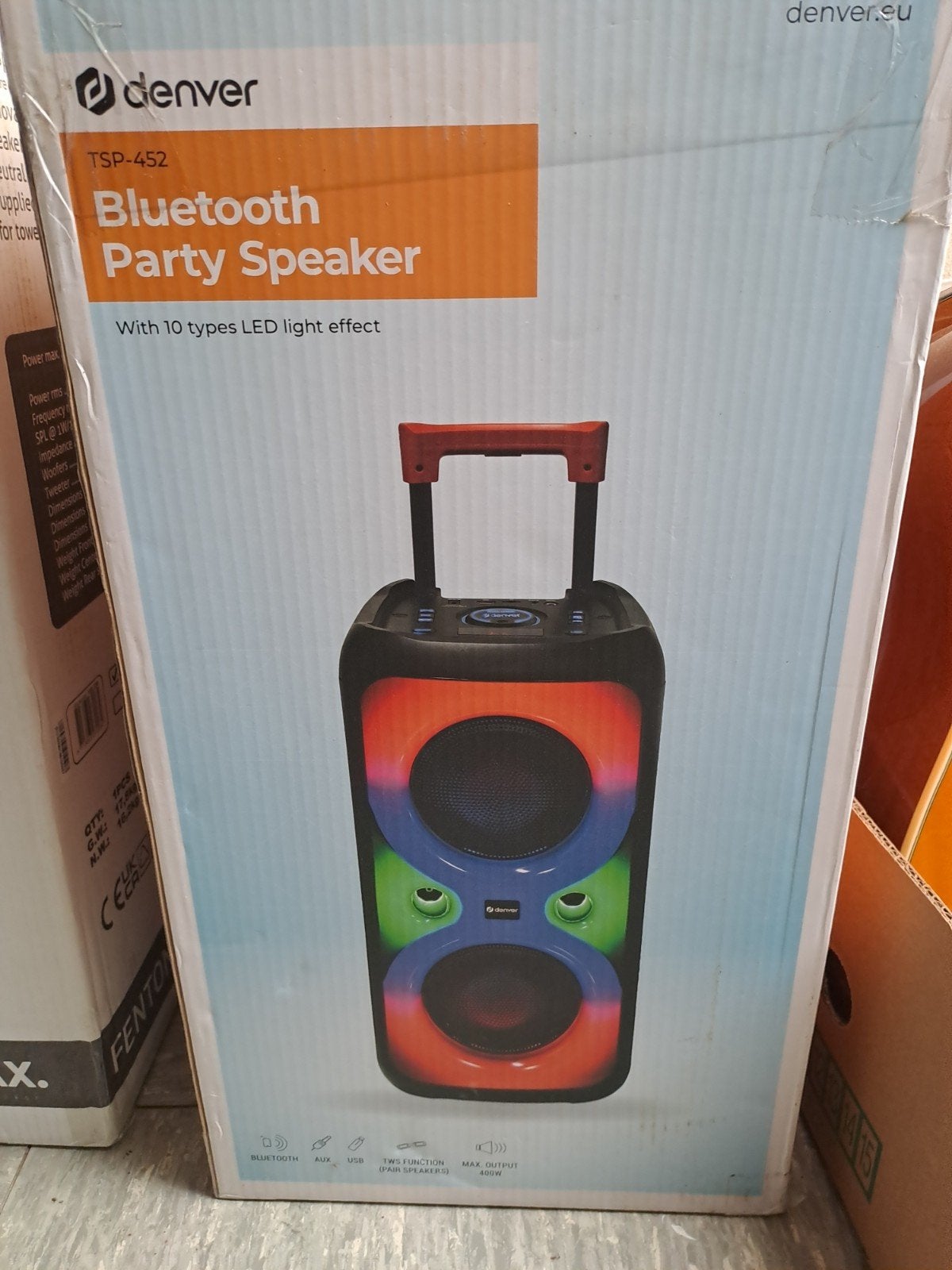 Denver bluetooth partybox tsp452, Ophalen