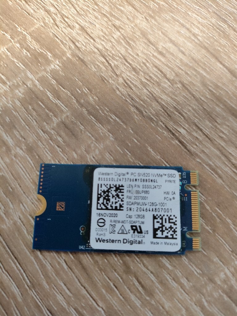 WD Nvme m.2 ssd 128GB 2242(Desktop of Laptop), Informatique & Logiciels, Enlèvement ou Envoi, SSD, Interne, Western Digital (WD)