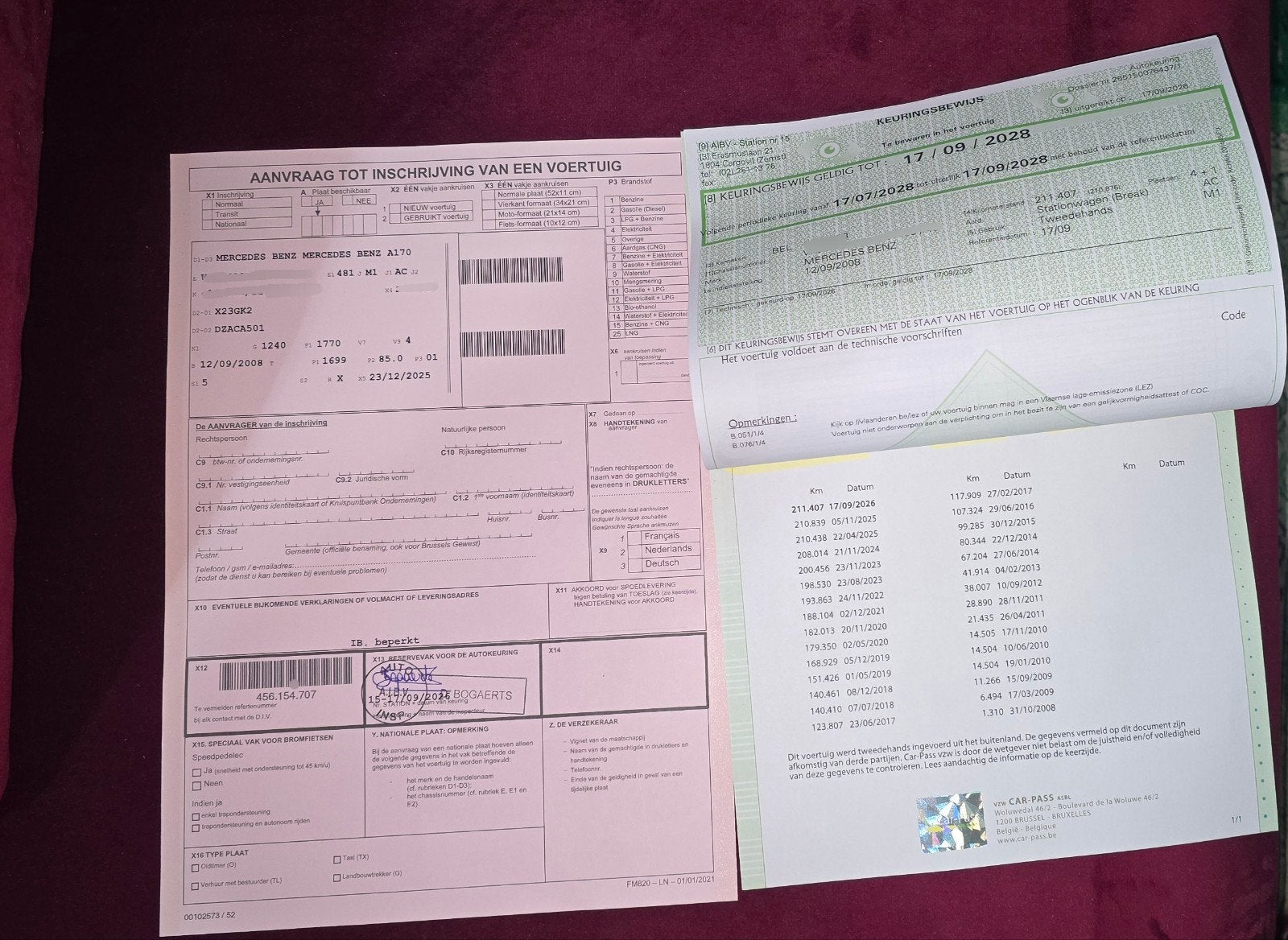 Mercedes klasse A170 benzine klaar voor registratie, Auto's, 1695 cc, Leder en Stof, Zwart, Particulier