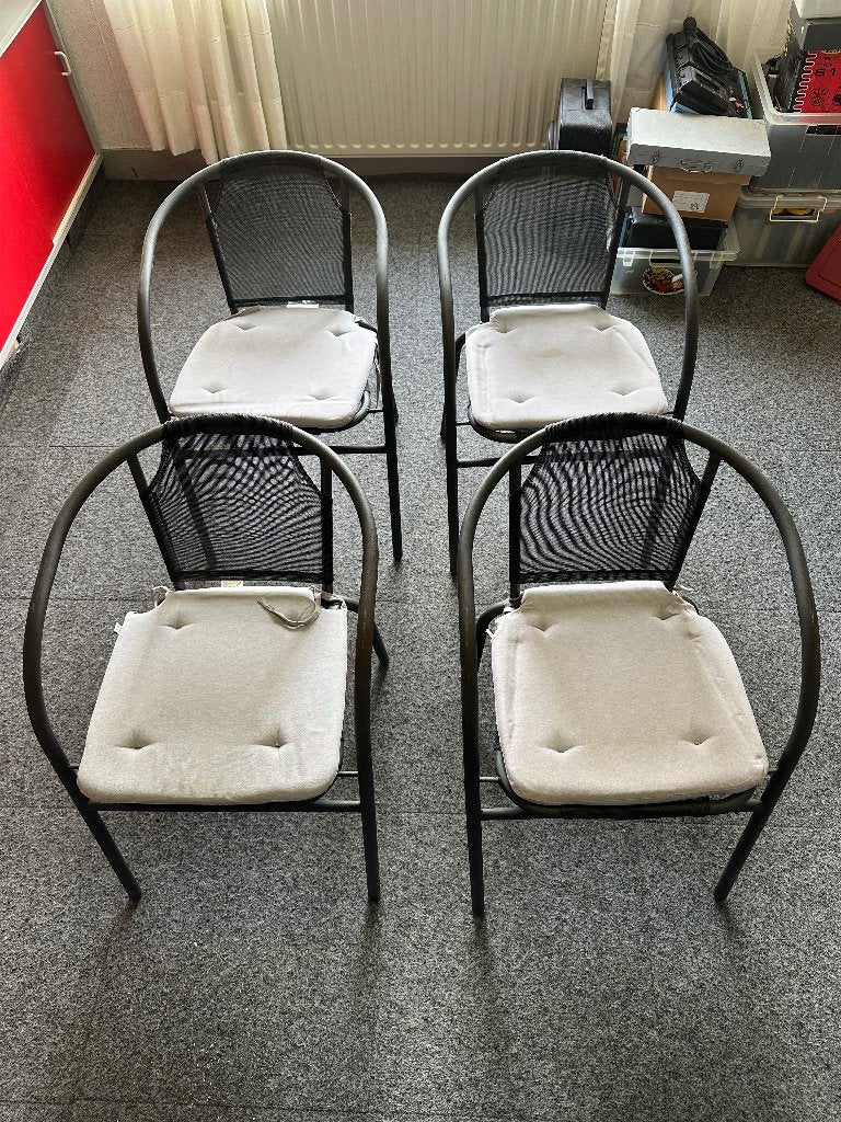 Tuin stoelen, Ophalen, Zo goed als nieuw, Metaal, Stapelbaar