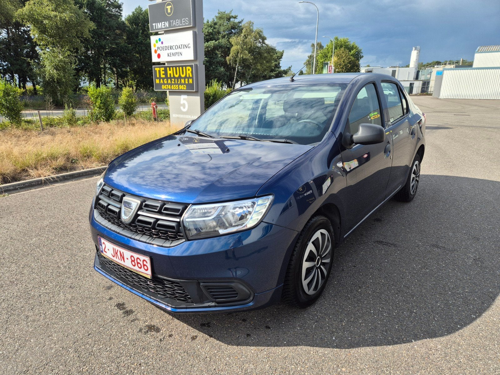 Dacia Logan 1.0i '17 12m garantie!, Auto's, Voorwielaandrijving, Stof, Blauw, Logan