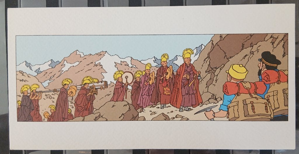 Carte postale (9) : Exposition "Tintin au Tibet", Enlèvement