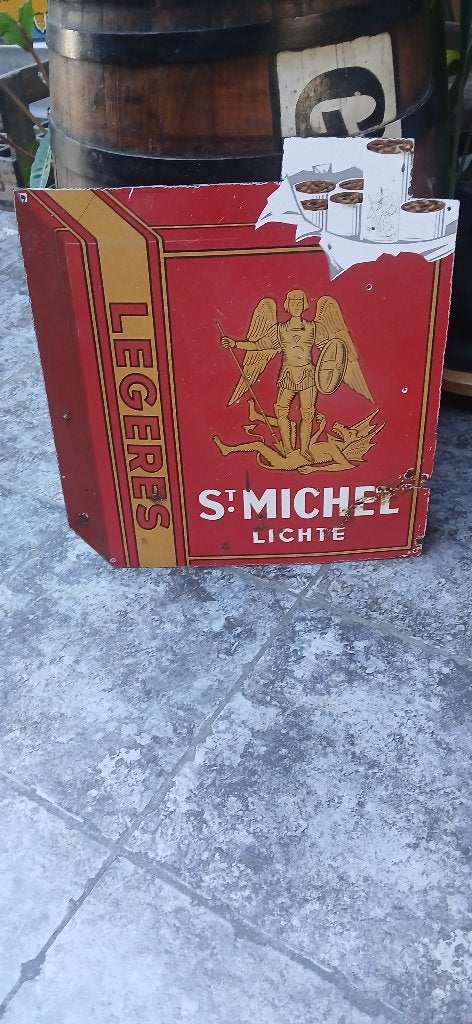 Emaillebord st michel sigaretten, Verzamelen, Ophalen of Verzenden, Gebruikt