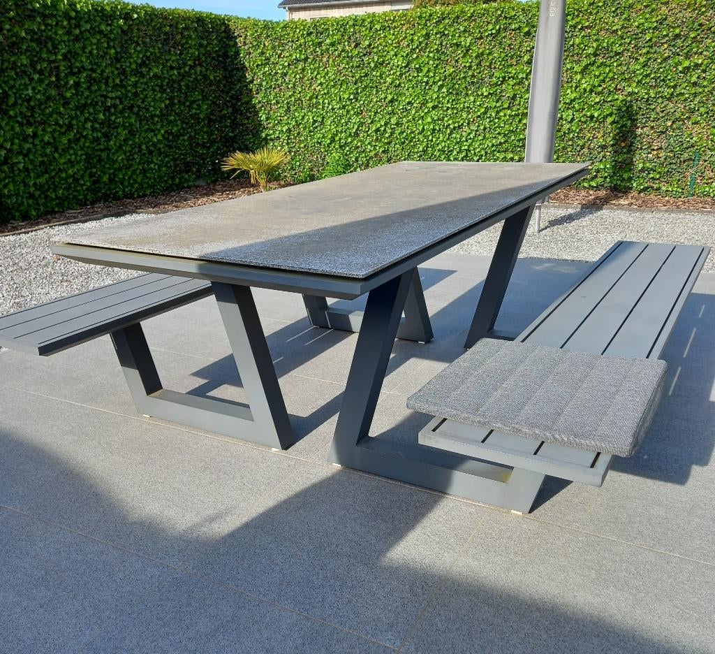 Tuinbank aliminium, Tuin en Terras, Ophalen, Gebruikt, Aluminium