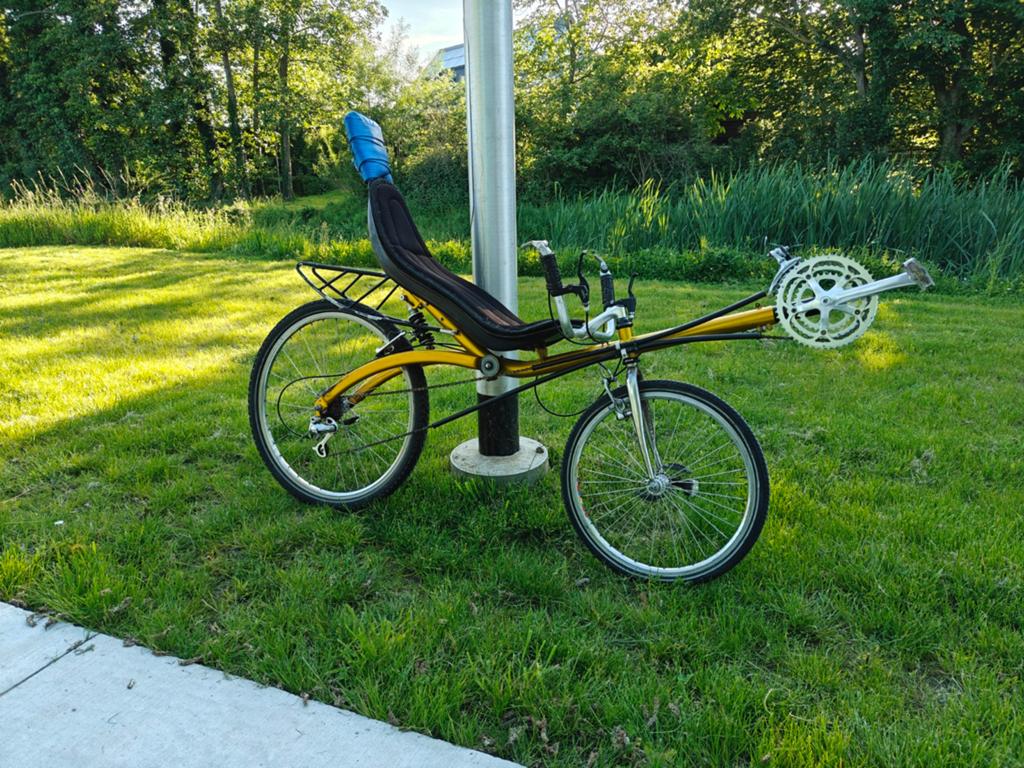 Ligfiets racefiets M5, Fietsen en Brommers, Fietsen | Ligfietsen, Gebruikt, Onderstuur, Ophalen