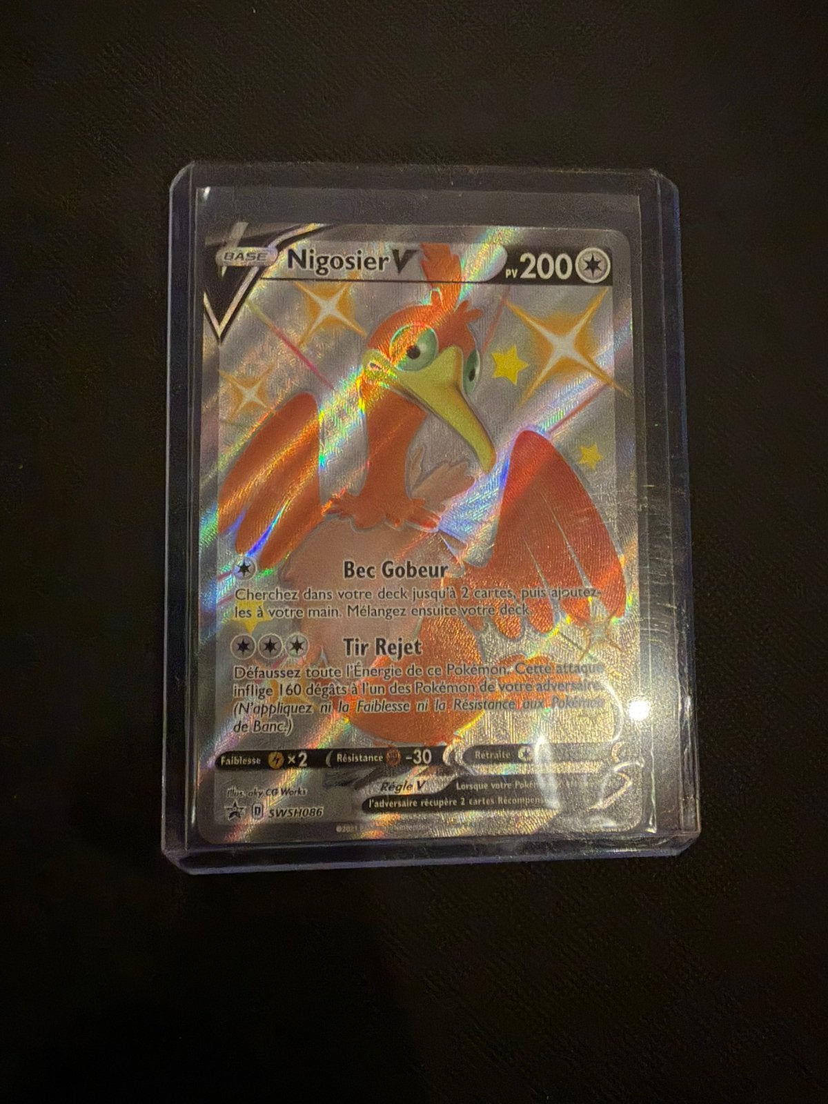 Pokémon Nigosier V Shiny Promo SWSH086 -Épée et Bouclier, Enlèvement ou Envoi, Neuf, Cartes en vrac, Foil