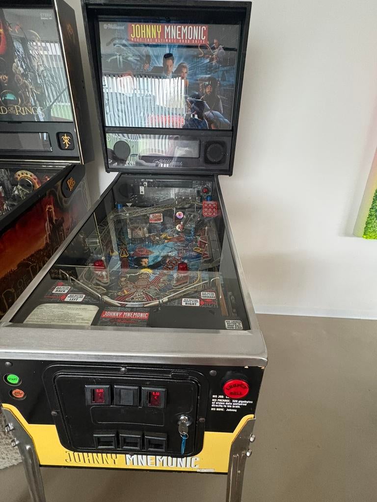 Flipper Johnny Mnemonic, Flipper (jeu), Williams, Enlèvement, Utilisé