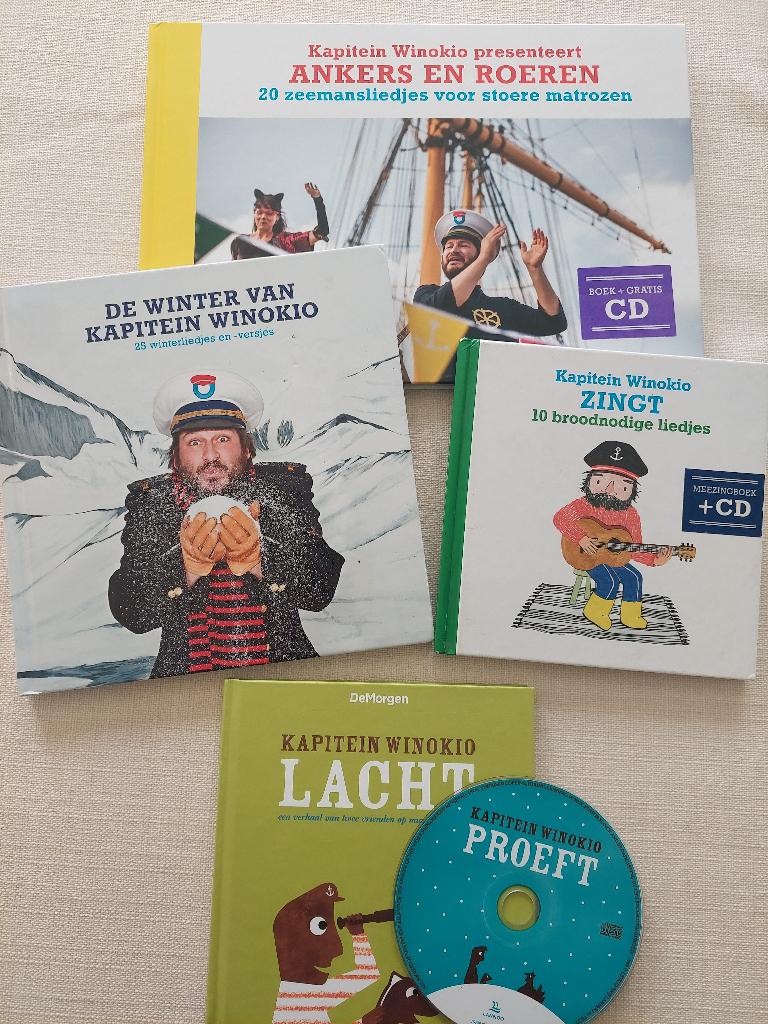Kapitein Winokio: 3liedjesboeken,2 verhalen met muziek cd, Boeken, Kinderboeken | Jeugd | onder 10 jaar, Ophalen, Zo goed als nieuw