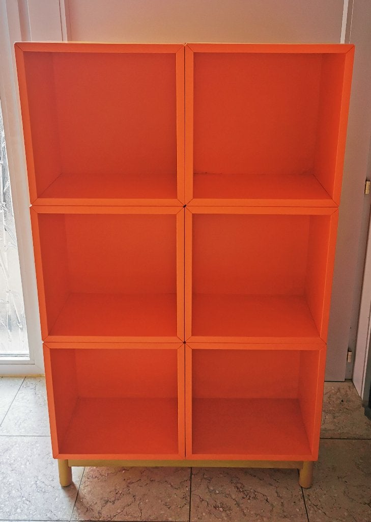 Modulaire oranje kast Ikea, Ophalen, 100 tot 150 cm, Zo goed als nieuw, Minder dan 150 cm