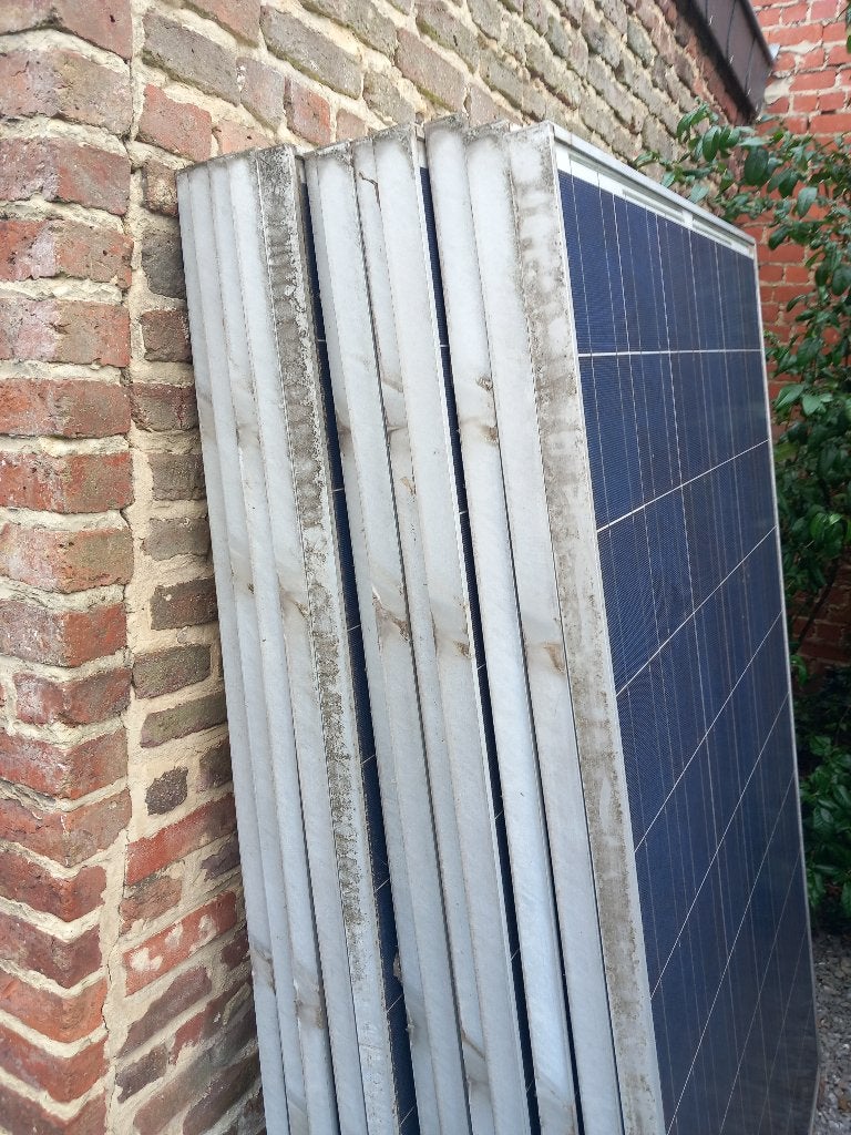 12 fotovoltaïsche panelen van 220/240 W, Tuin en Terras, Overige Tuin en Terras, Ophalen, Gebruikt