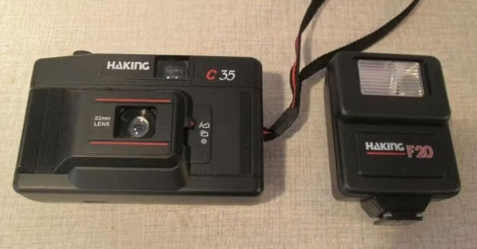 Prima Compact Fototoestel - Haking - met flitser, Audio, Tv en Foto, Ophalen of Verzenden, Zo goed als nieuw, Compact
