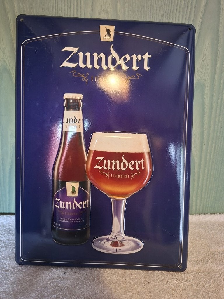 ijzeren reclame plaat Zundert trappist, Verzamelen, Ophalen of Verzenden, Nieuw, Reclamebord, Plaat of Schild, Overige merken
