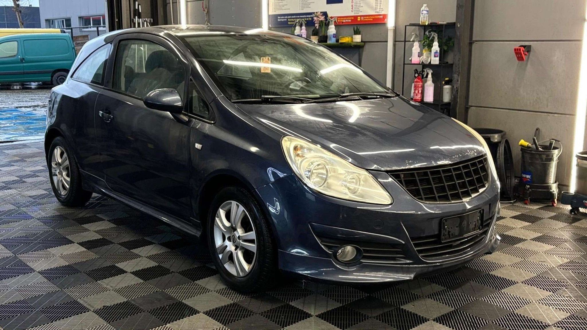 Opel Corsa 1.2i benz. | 90.303 km| bj. 2008 | Airco, Auto's, Stof, Gebruikt, Zwart, 4 cilinders