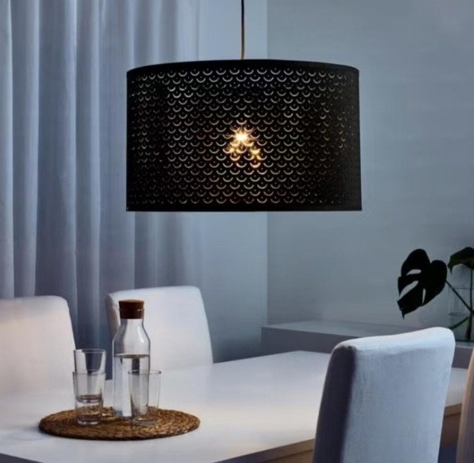 Lampenkap, zwart/messingkleur, 44 cm, Ophalen of Verzenden, Zo goed als nieuw, Zwart