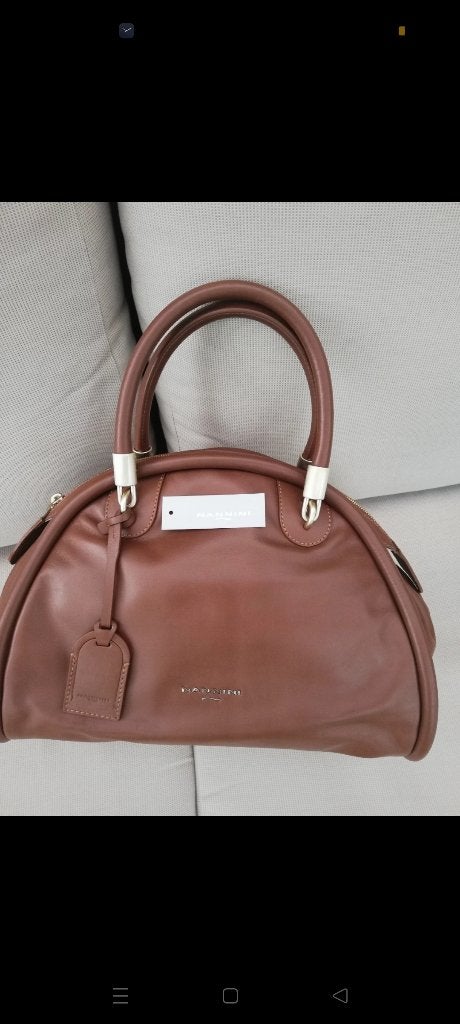Sac en cuir neuf Naninni, Enlèvement, Neuf, Brun, Sac à main