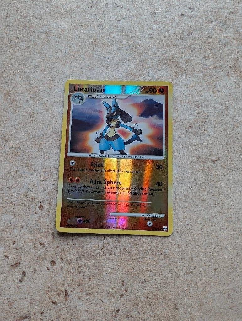 Lucario Lv.30 6/130 Reverse Holo, Ophalen of Verzenden, Zo goed als nieuw, Losse kaart