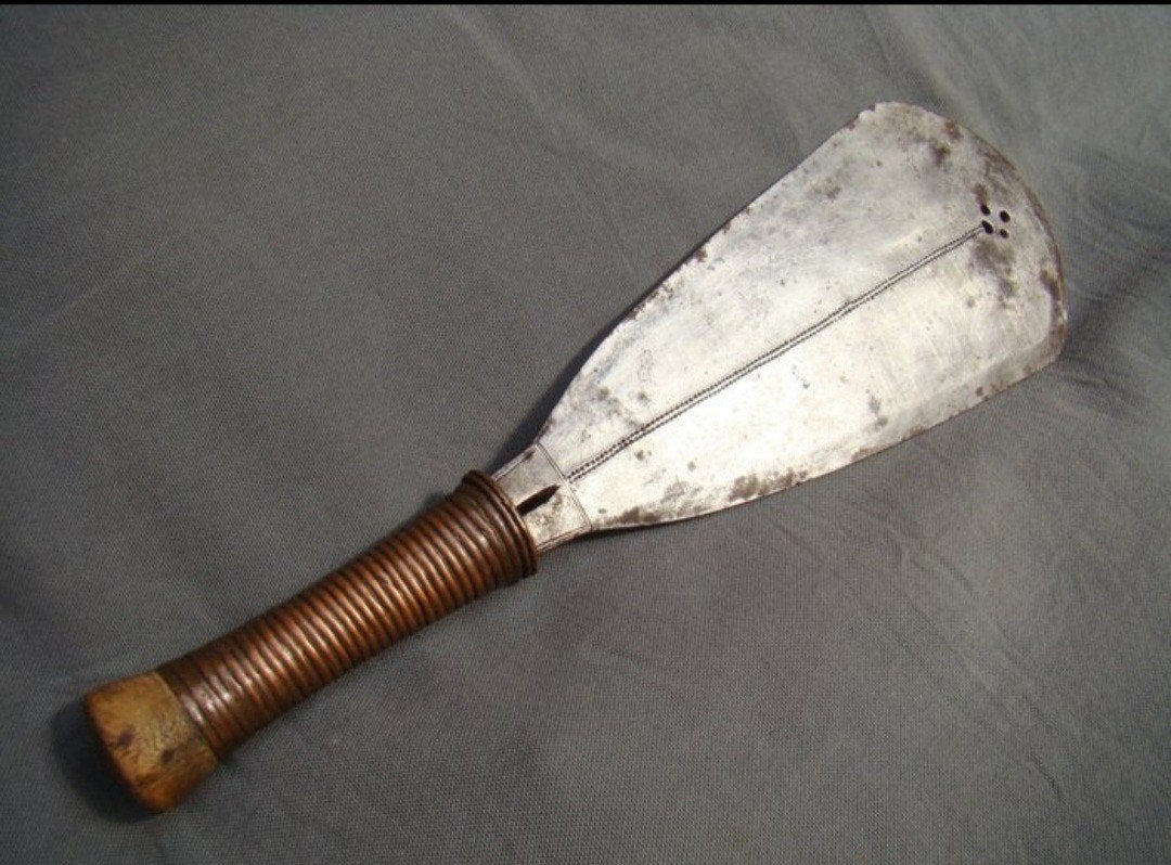 Couteau Yakoma africain du Congo, Afrique, Enlèvement ou Envoi, Fait main, Métal