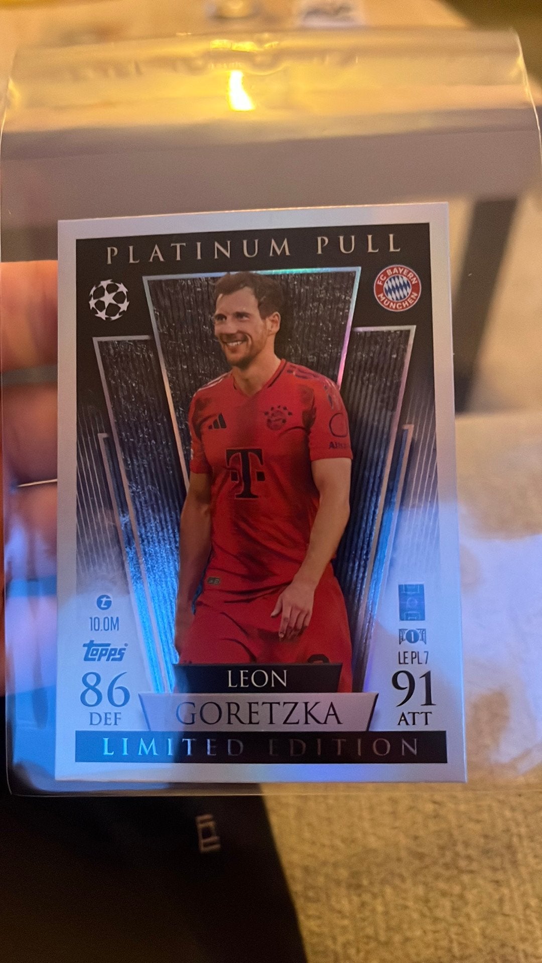Leon Goretzka platinum pull, Hobby en Vrije tijd, Stickers en Plaatjes, Nieuw, Plaatje, Ophalen of Verzenden