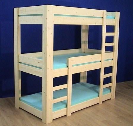Stapelbed 3 bedden hoog 5 hoogtes 15 matrasmaten, Enlèvement ou Envoi, Neuf, Lits superposés