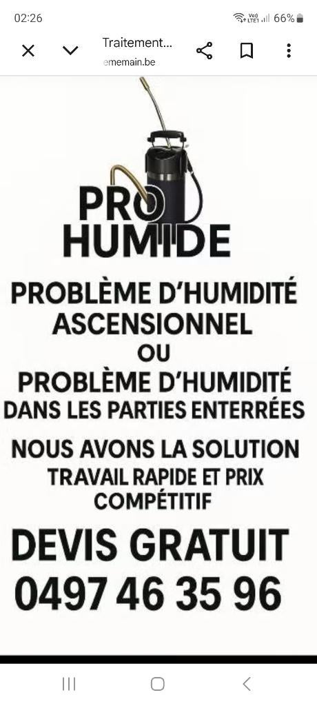 Traitement humidité et nettoyage terrasse, Enlèvement, Neuf