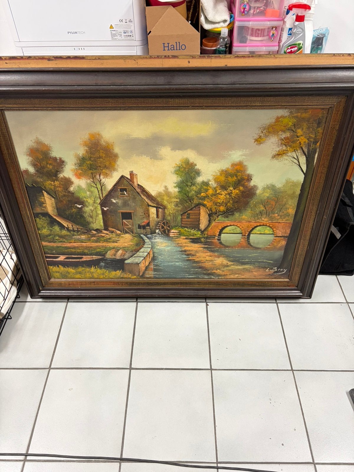 Schilderij van L Bruy, Antiek en Kunst, Kunst | Schilderijen | Klassiek, Ophalen, Doek