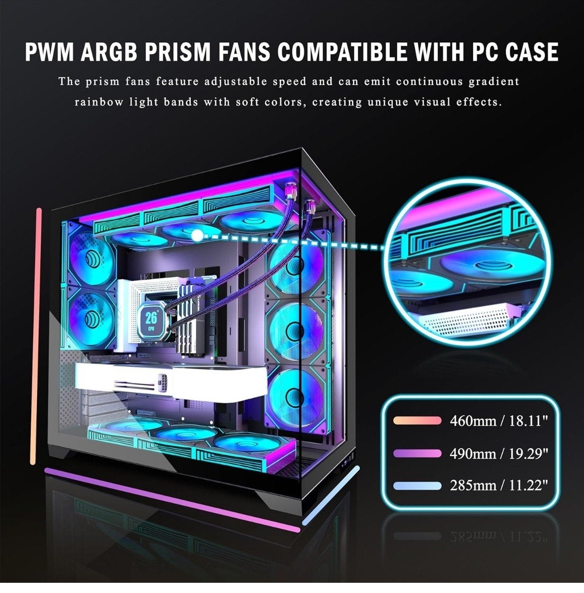 Pc Case Noir avec les Vantilateur, Ophalen