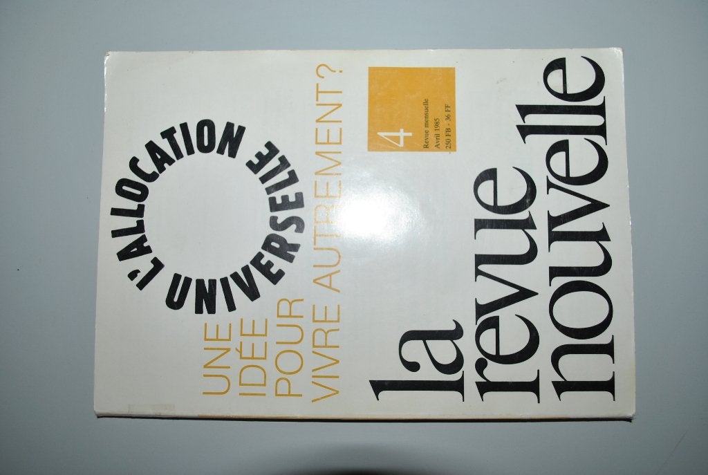 Allocation universelle/Revue nouvelle 1985 Bon état, Livres, Enlèvement ou Envoi, Utilisé