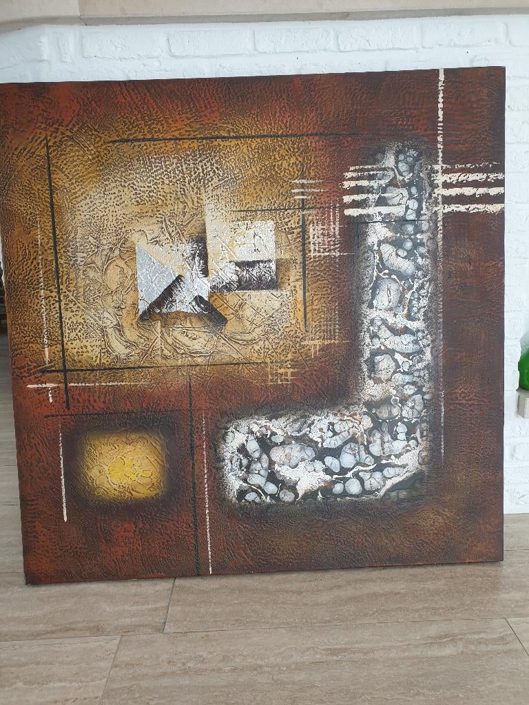Groot abstract schilderij op canvas – moderne kunst, Antiek en Kunst, Ophalen